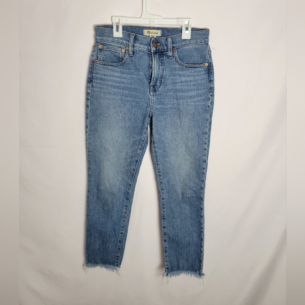 Madewell The Perfect Vintage Jean Light Wash Raw Hem 26P Petite - Picture 2 of 5